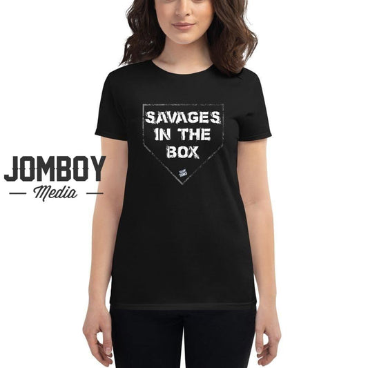 Savages in the Box Yankees Tshirt Tighten it up BLUE Cheap Tees Shirts