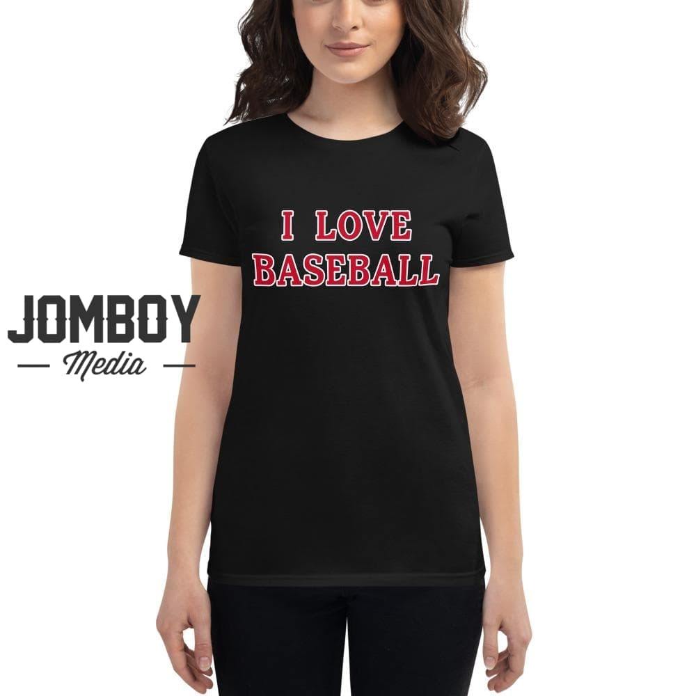 I Love Baseball | Reds | Women's T-Shirt - Jomboy Media
