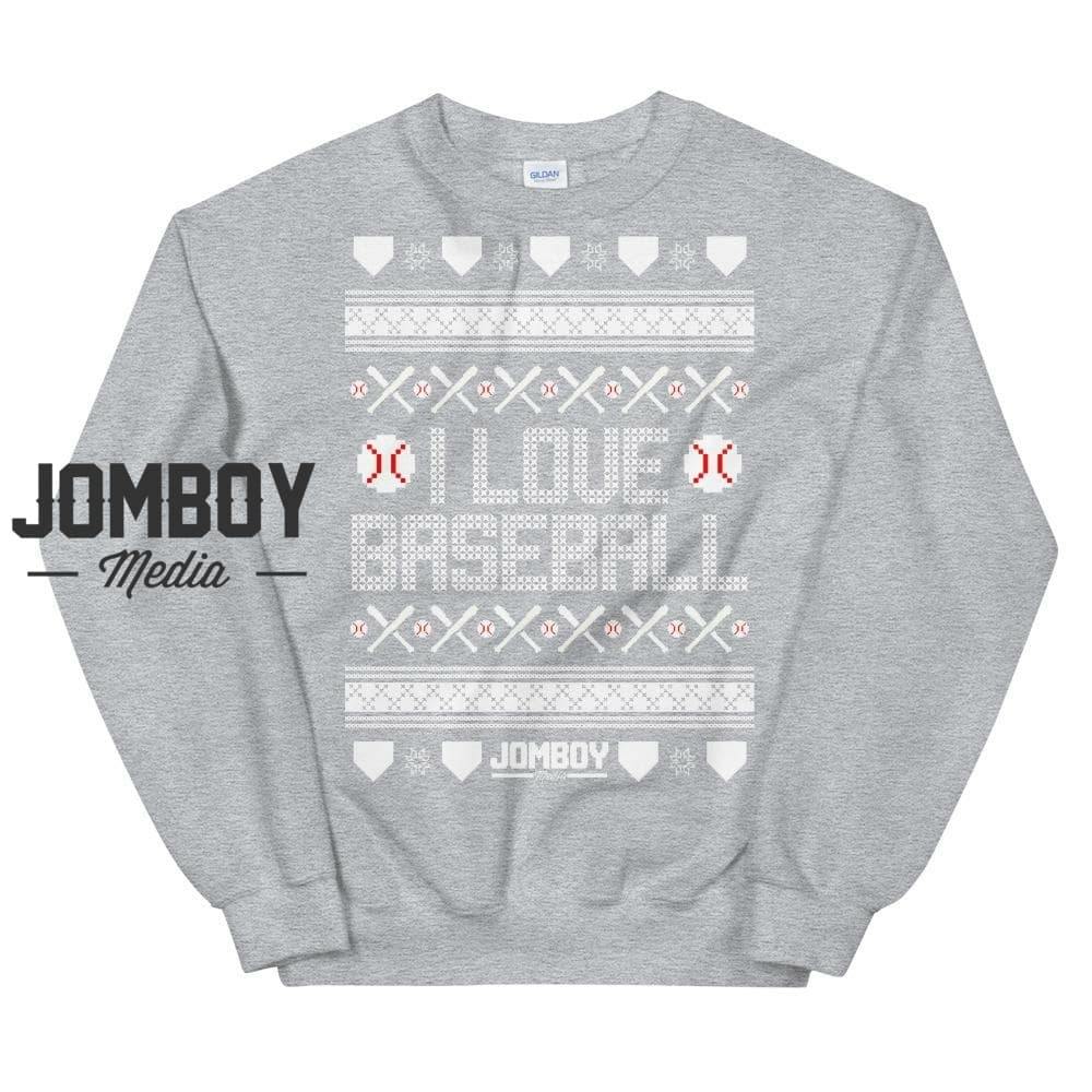 I Love Baseball | Winter Sweater - Jomboy Media