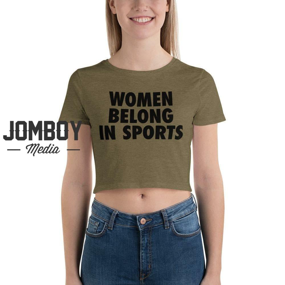 Women Belong In Sports | Crop T-Shirt - Jomboy Media